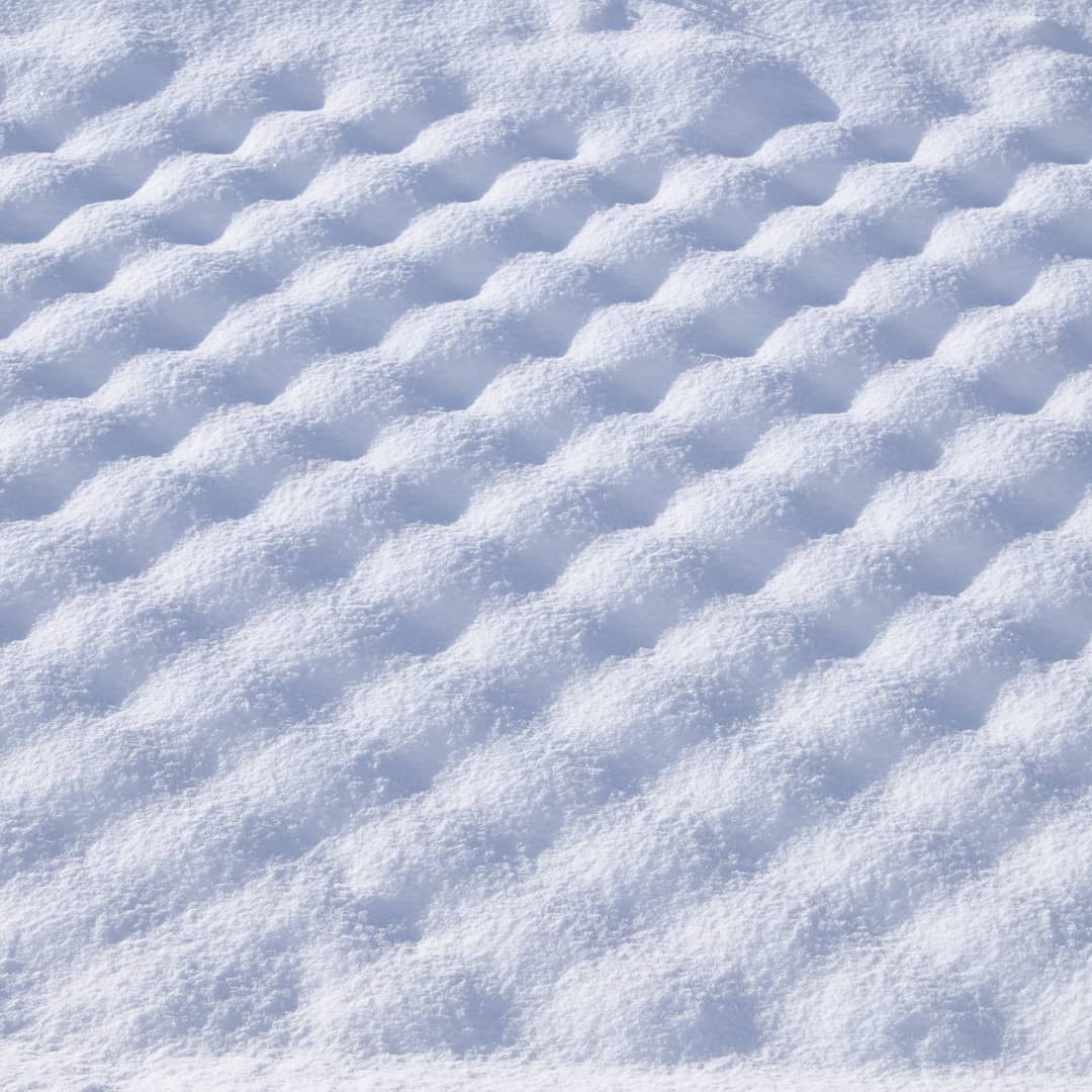 Pattern made of snow