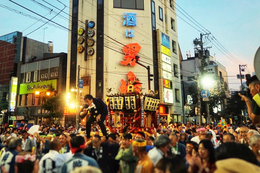 A scene of festival in Asahikawa