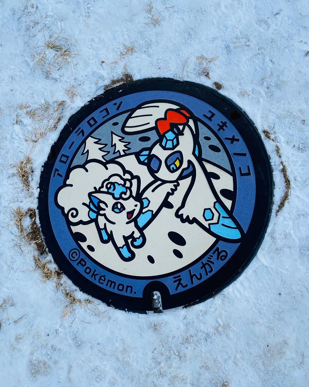 Pokemon manhole in Engaru