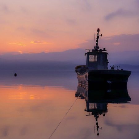 Lake Toya and the Ship