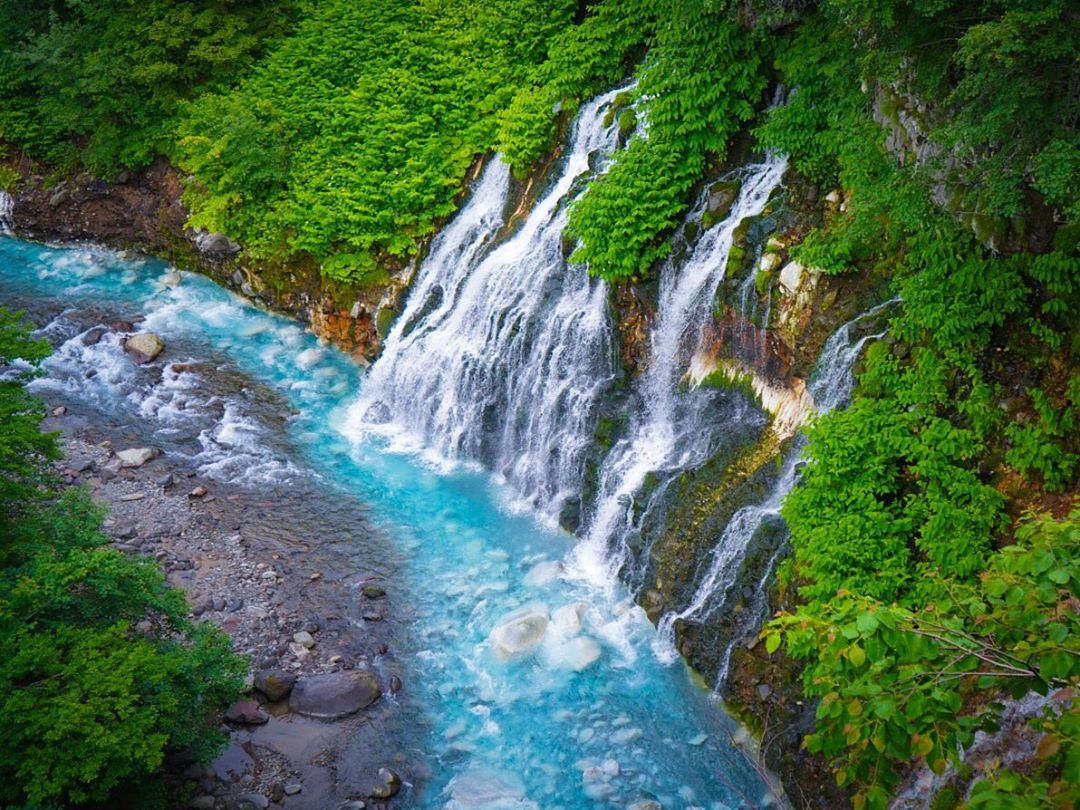 Shirahige Waterfall in Biei
