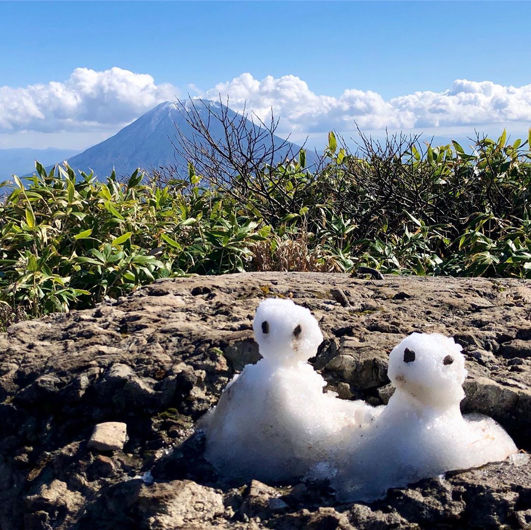 Mt. Yotei and Snowmans in Kutchan