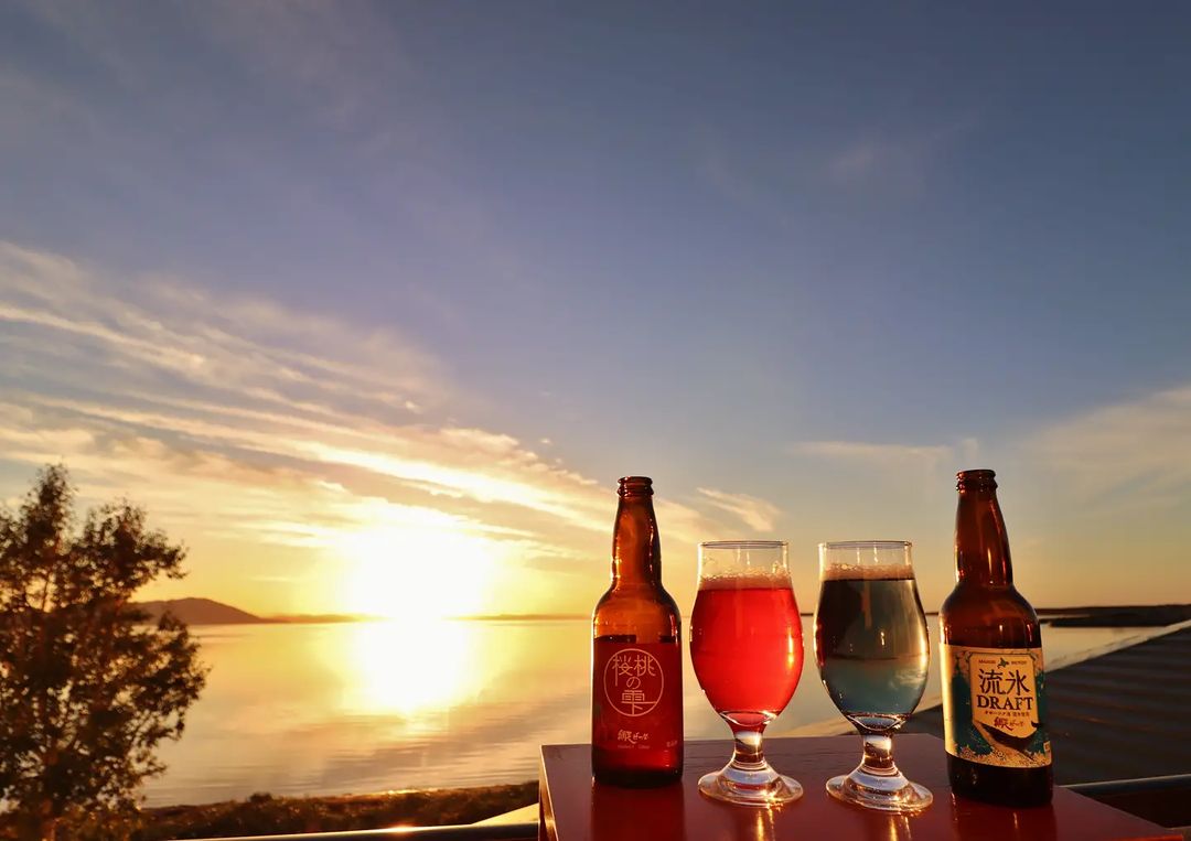 Lake Saroma and local beer (Kitami)