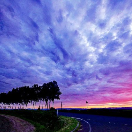 朝のドラマチックな風景（美瑛町）